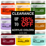 Acrylic Colors Clearance - 16 oz, Jars