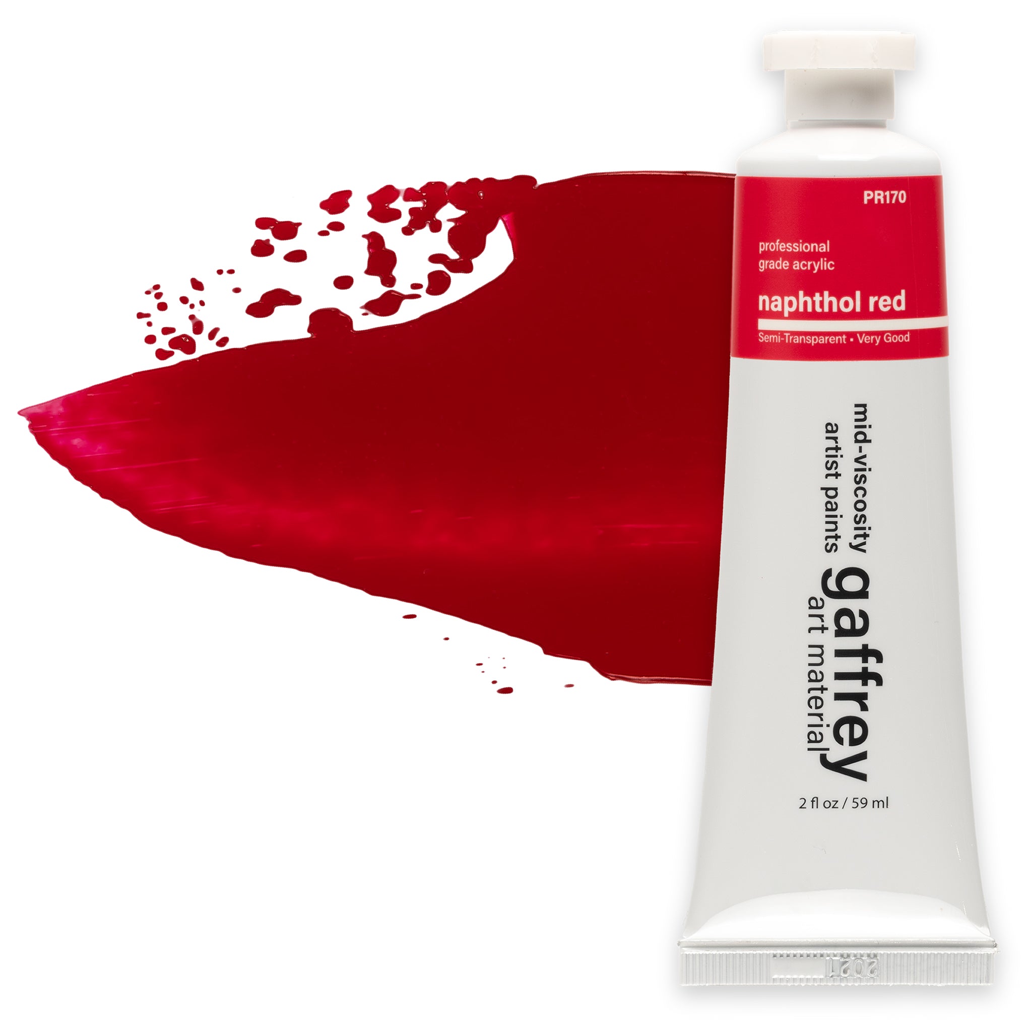 Naphthol Red Artist Acrylic Paint - Gaffrey Art Material