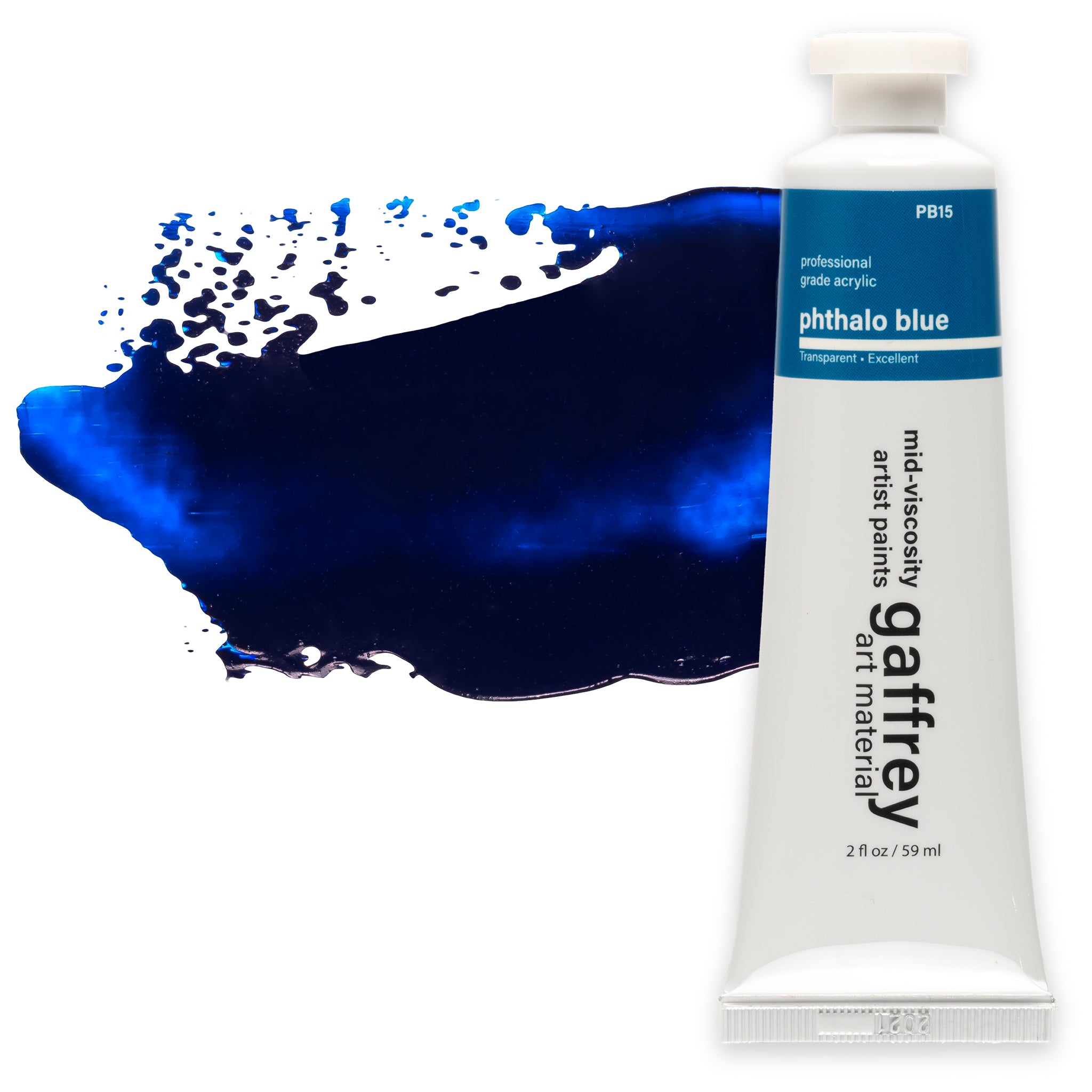 Phthalo Blue Artist Acrylic Paint - Gaffrey Art Material