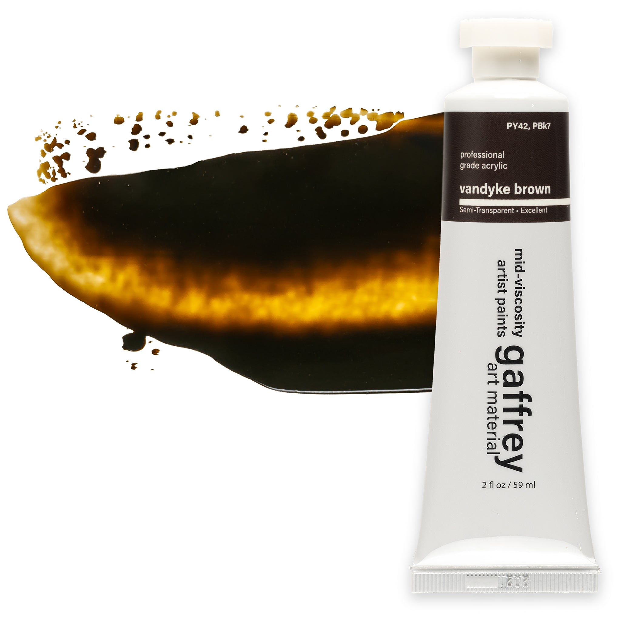 Vandyke Brown Artist Acrylic Paint - Gaffrey Art Material