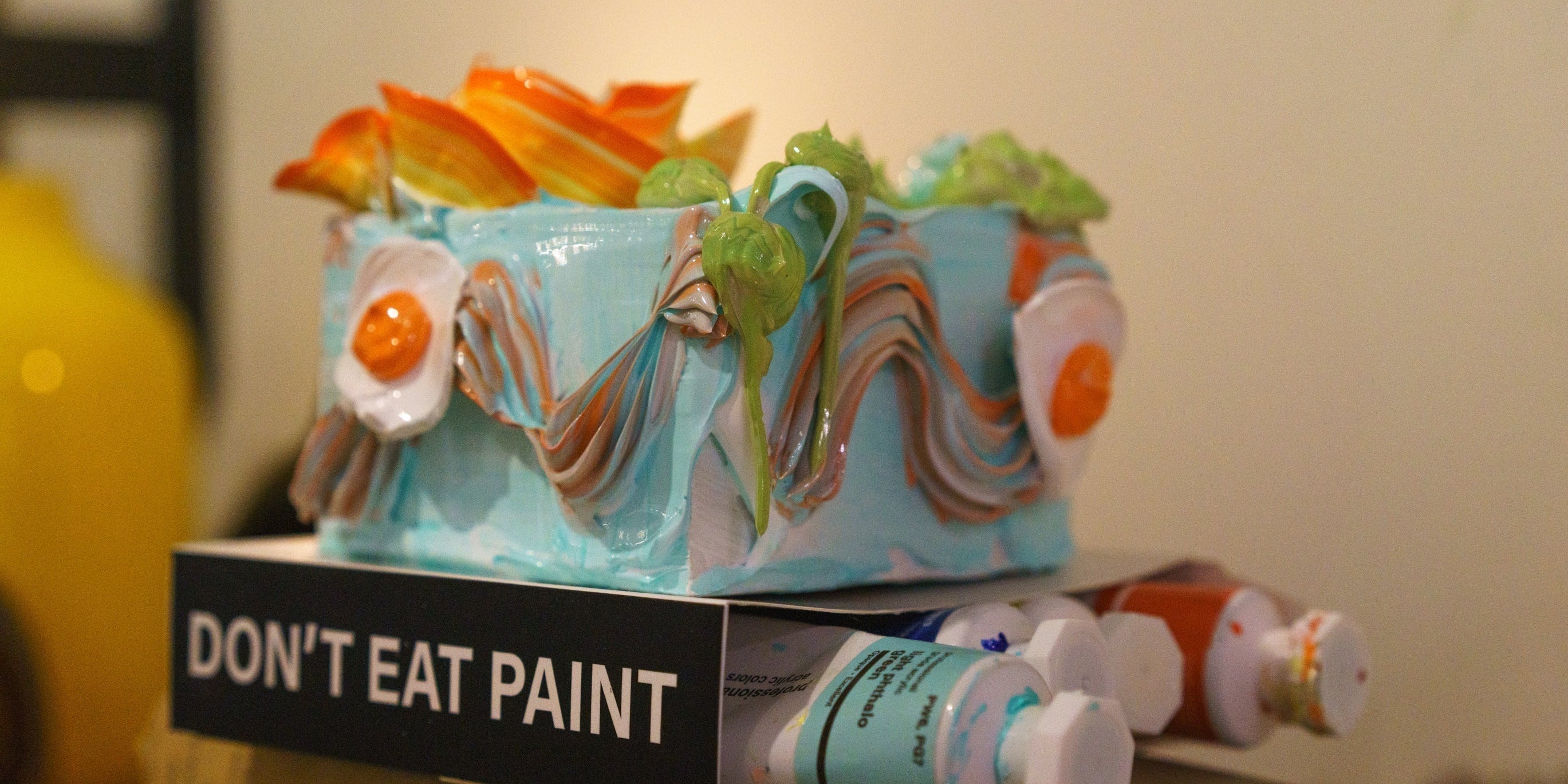 How to Paint a Heavy Texture Chaos Cake