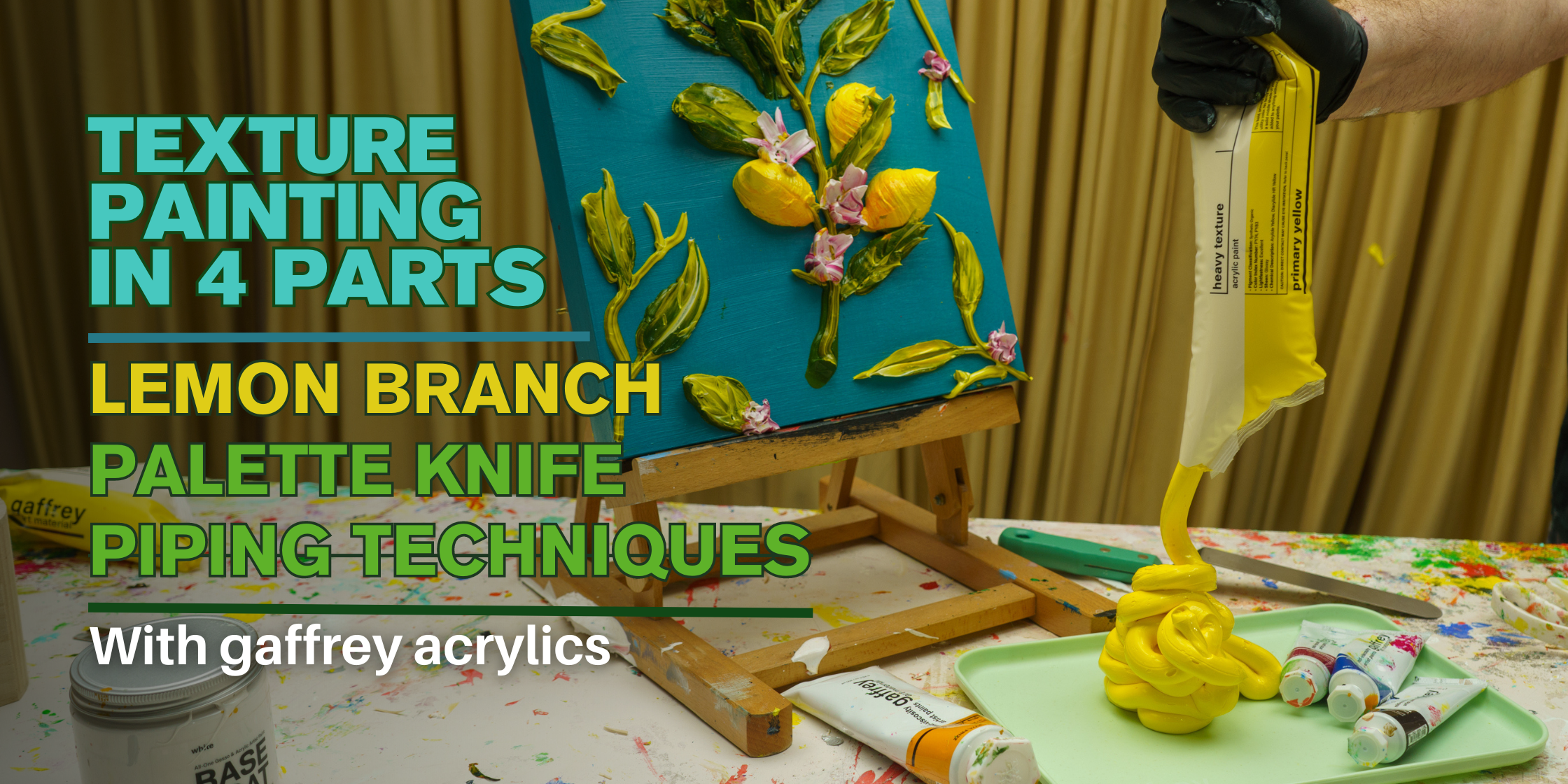 Lemon Branch Impasto Painting Tutorial for Beginners in 4 parts
