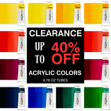 Acrylic Colors Clearance - 6.76 oz, Tubes