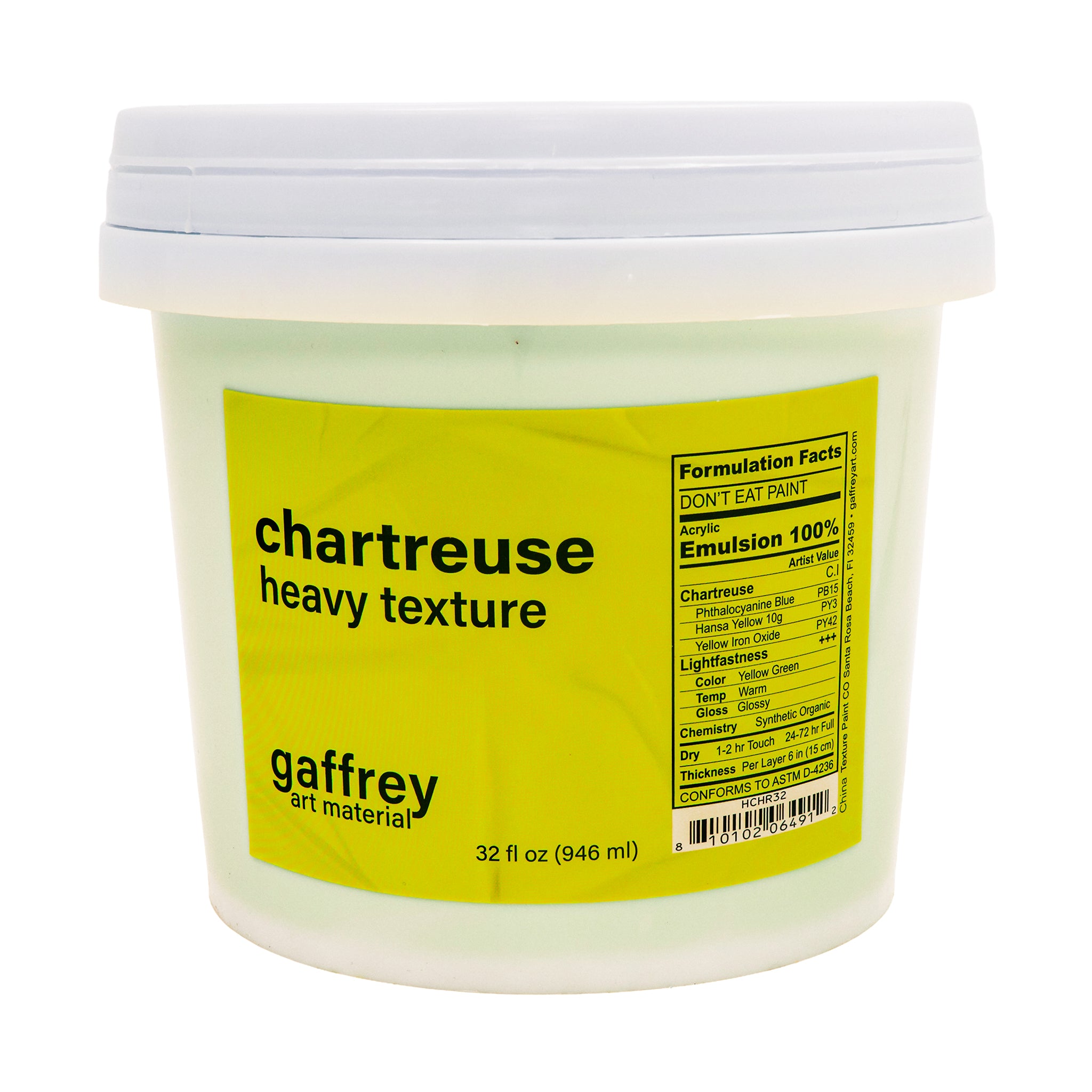 Chartreuse Heavy Body Texture Acrylic Paint