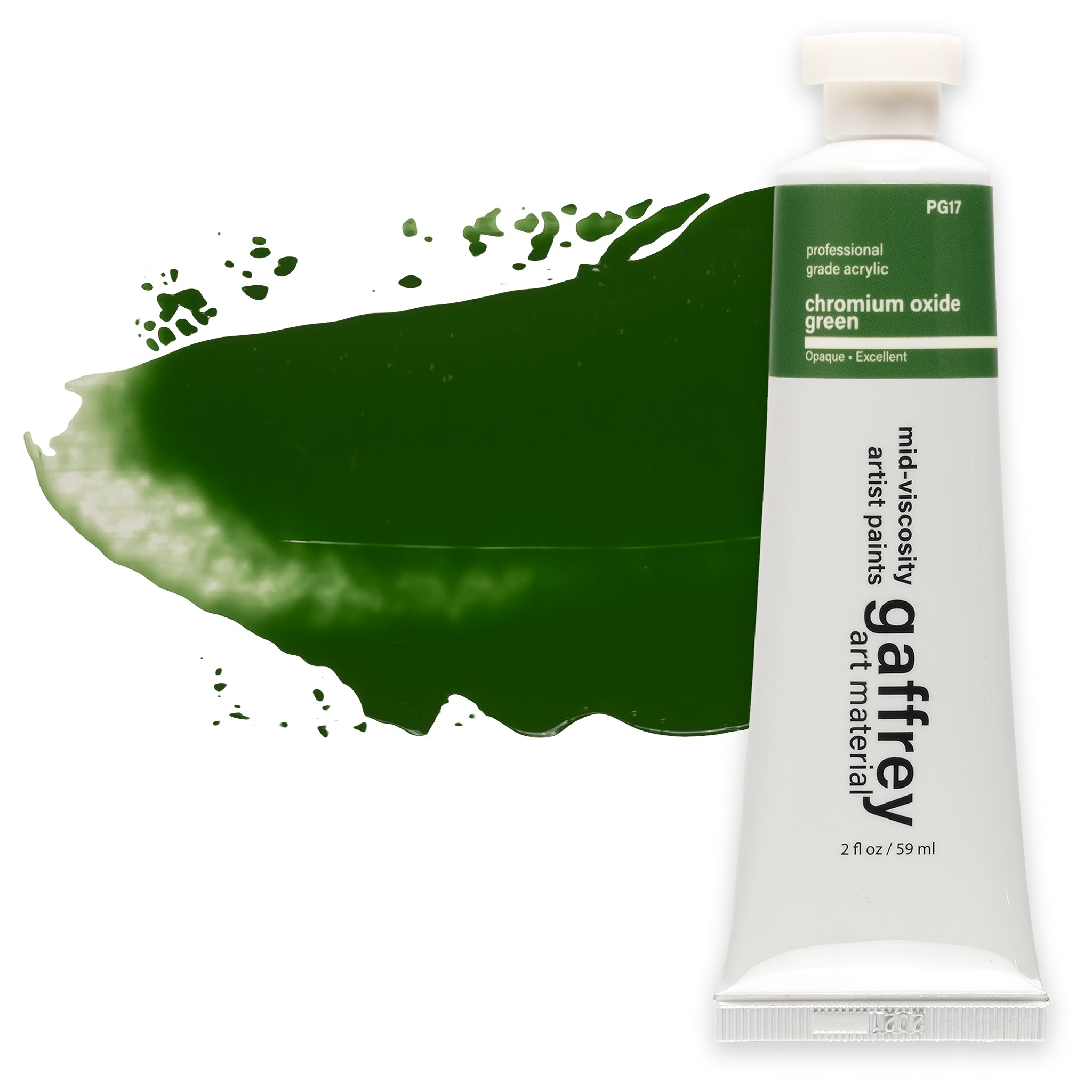 Chromium Green Oxide Artist Acrylic Paint - Gaffrey Art Material
