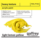 Light Lemon Yellow Heavy Body Texture Acrylic Paint - Gaffrey Art Material