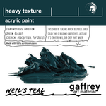 Neils Teal Heavy Body Texture Acrylic Paint - Gaffrey Art Material
