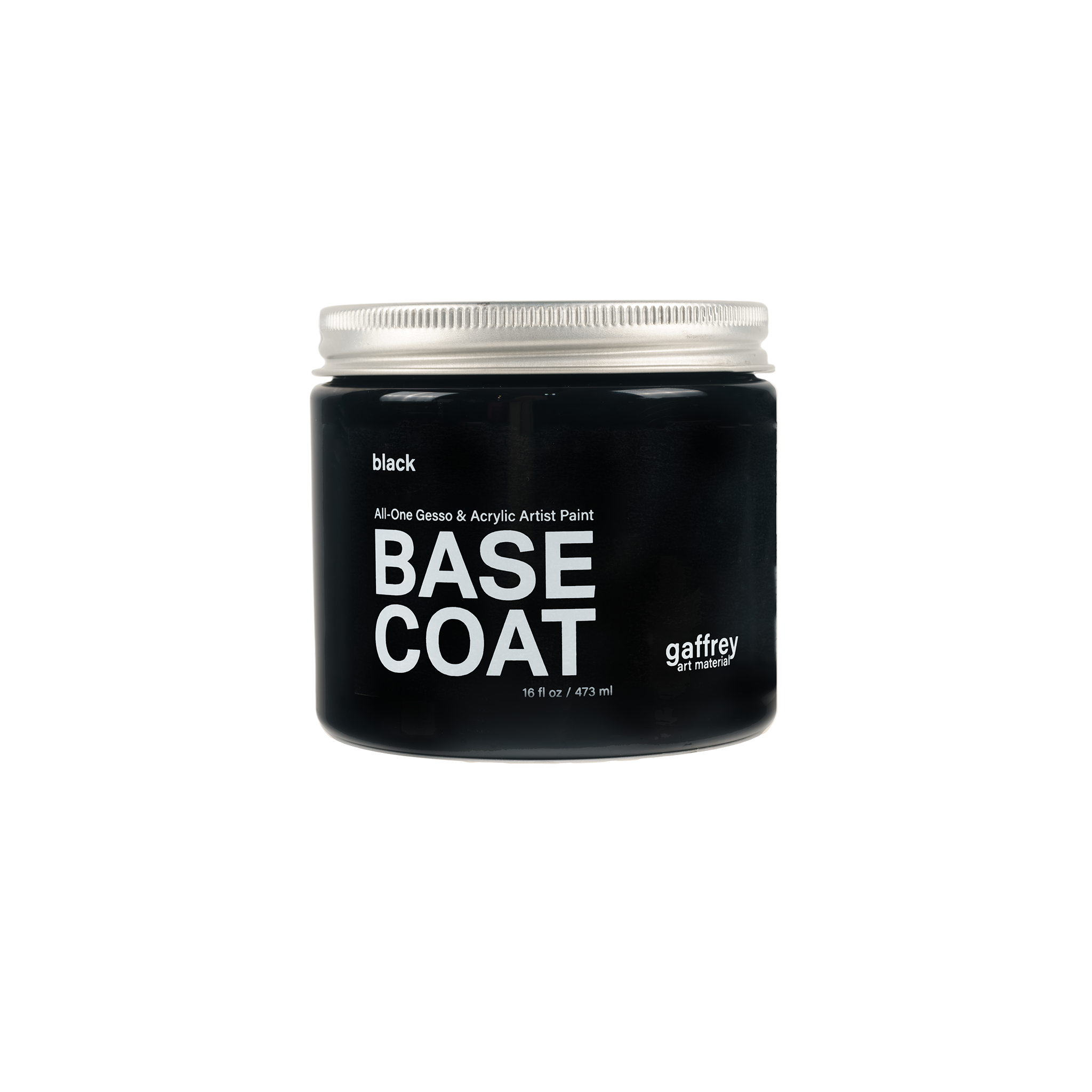 Black Base Coat-Acrylic Primer Artist Paint 16 oz - Gaffrey Art Material