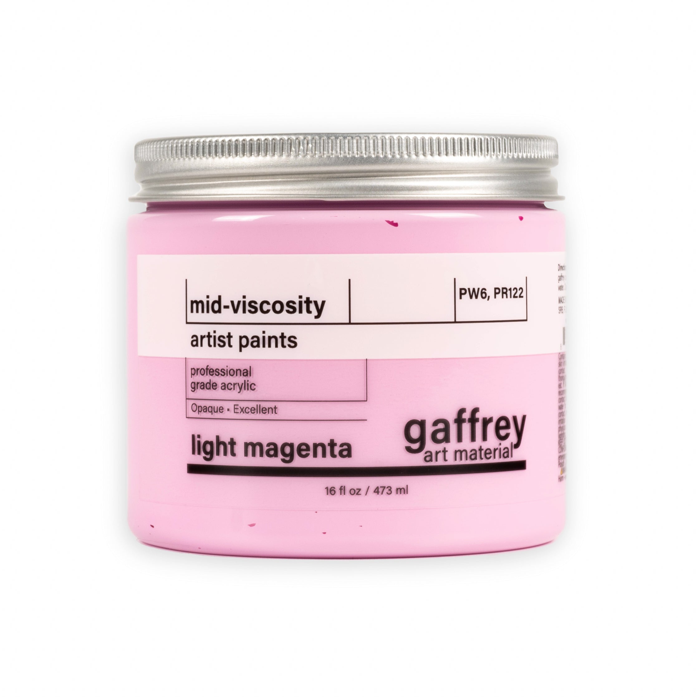 Light Magenta Artist Acrylic Paint - Gaffrey Art Material