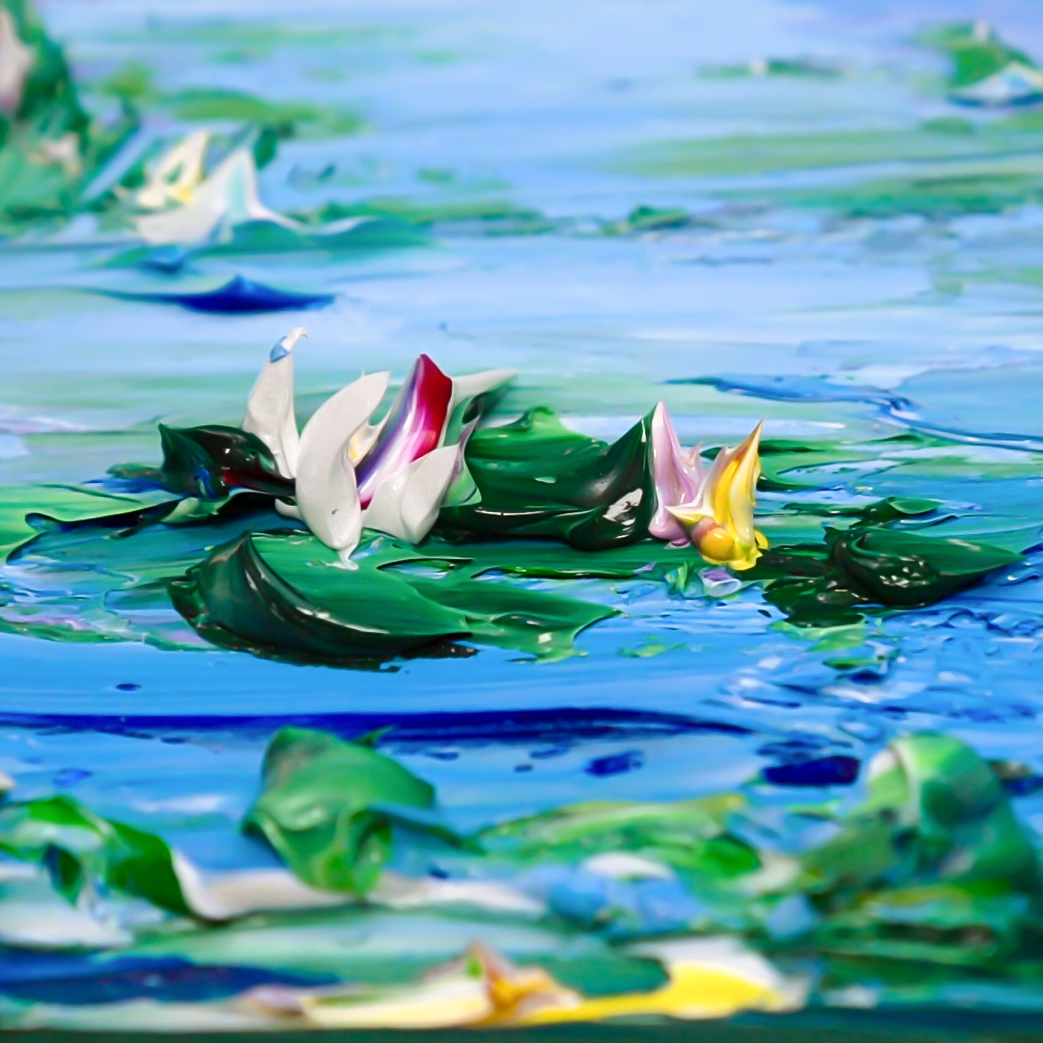 Monet Water Lilies Texture Acrylic Paint Kit - Gaffrey Art Material