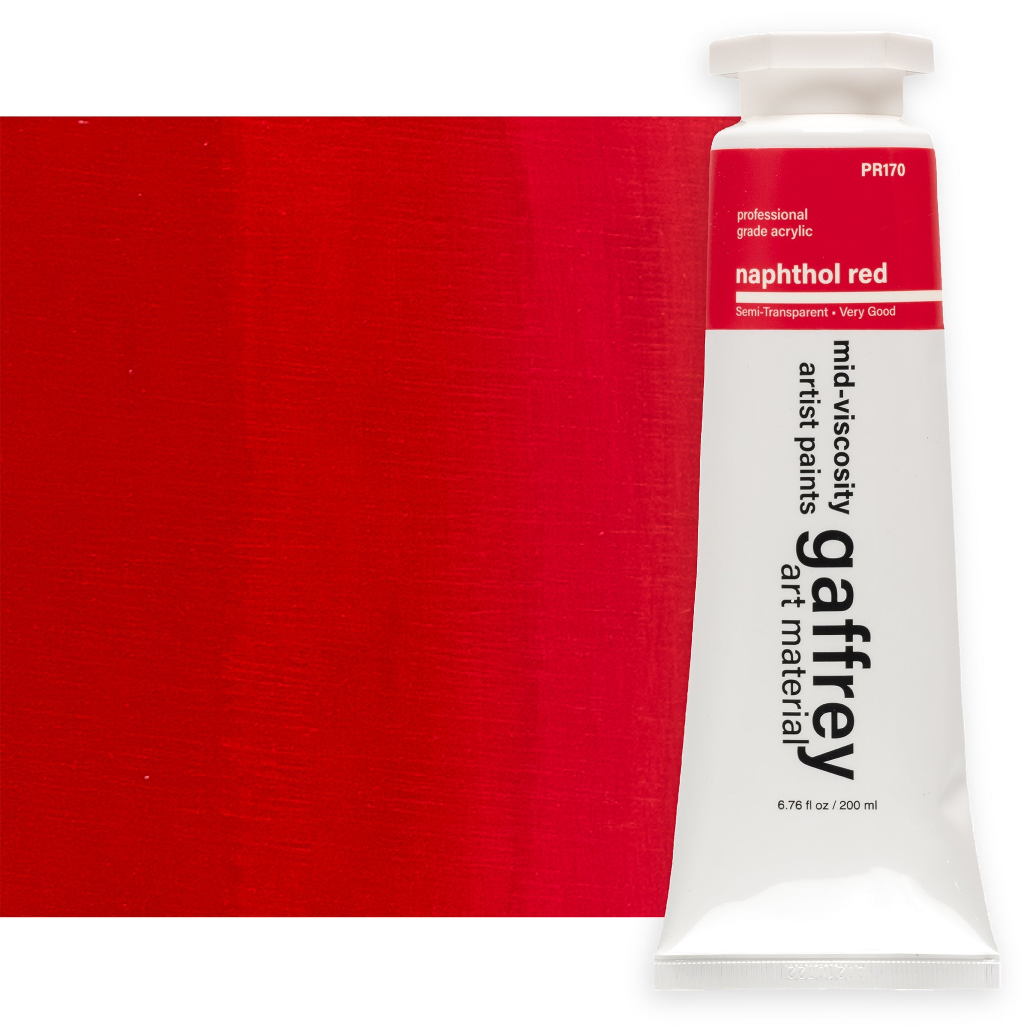 Naphthol Red Artist Acrylic Paint - Gaffrey Art Material