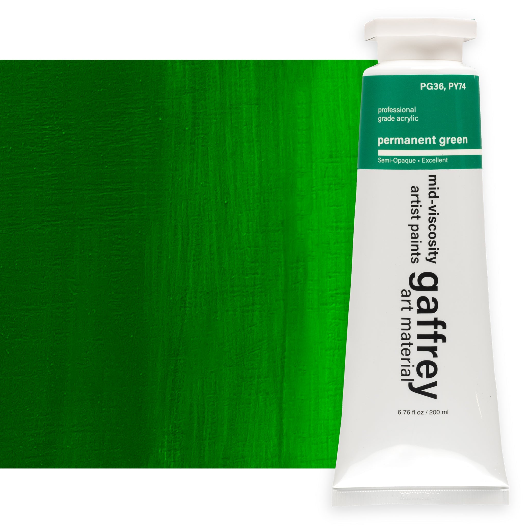 Permanent Green Artist Acrylic Paint - Gaffrey Art Material