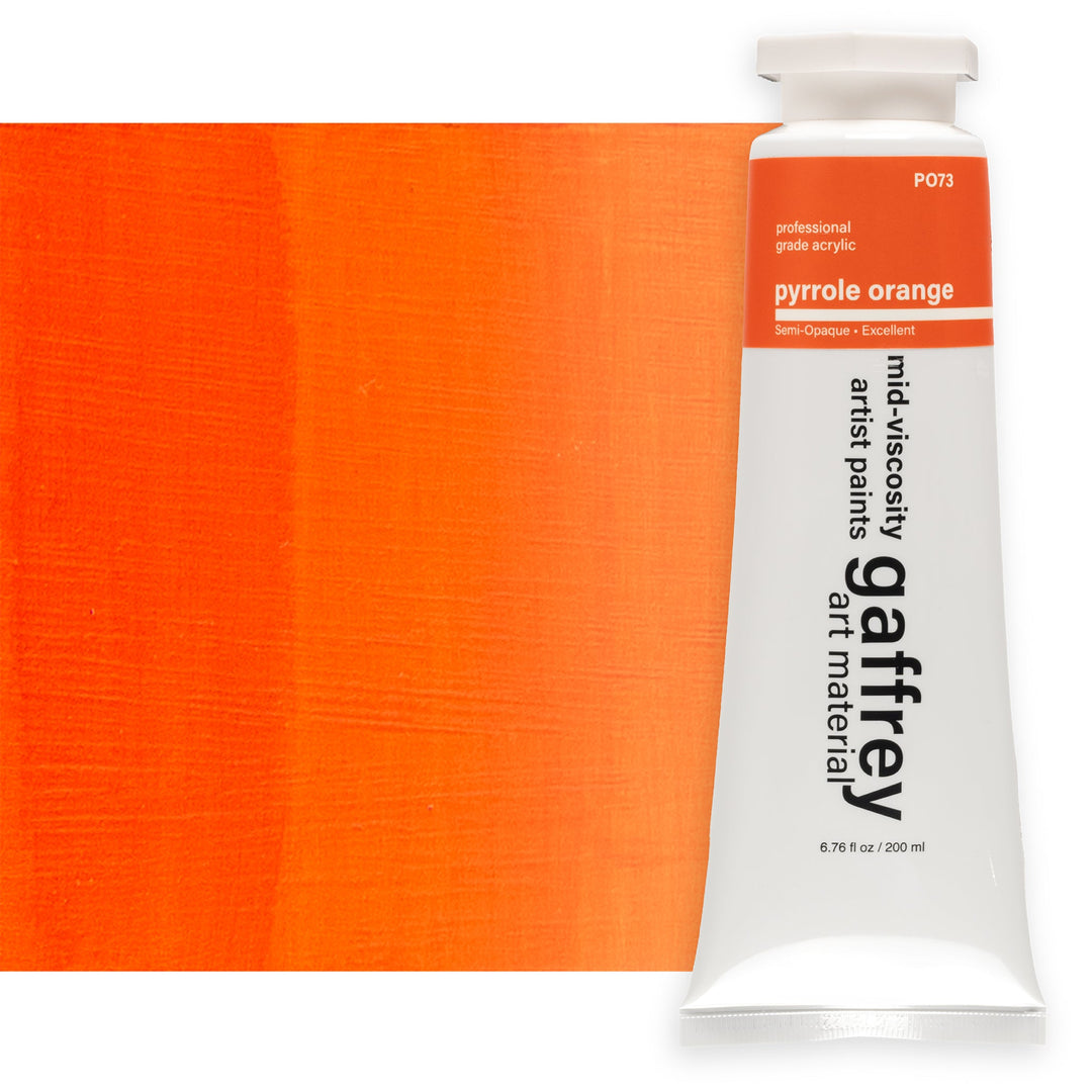 Pyrrole Orange Artist Acrylic Paint – gaffrey art material