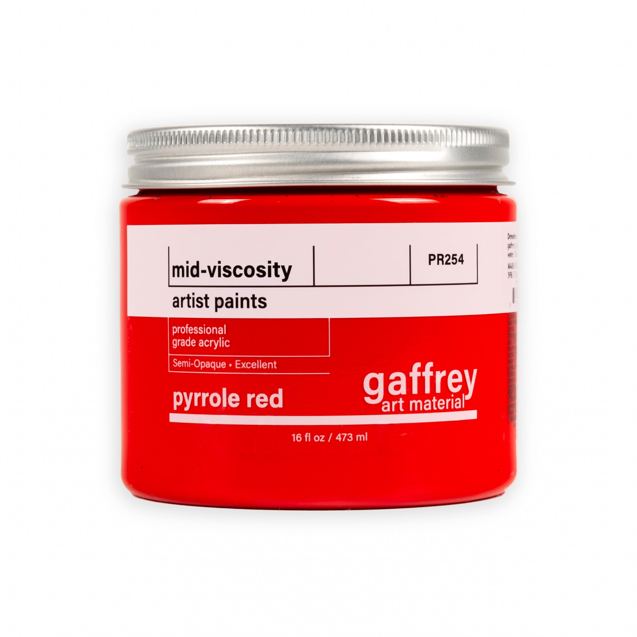 Pyrrole Red Artist Acrylic Paint - Gaffrey Art Material