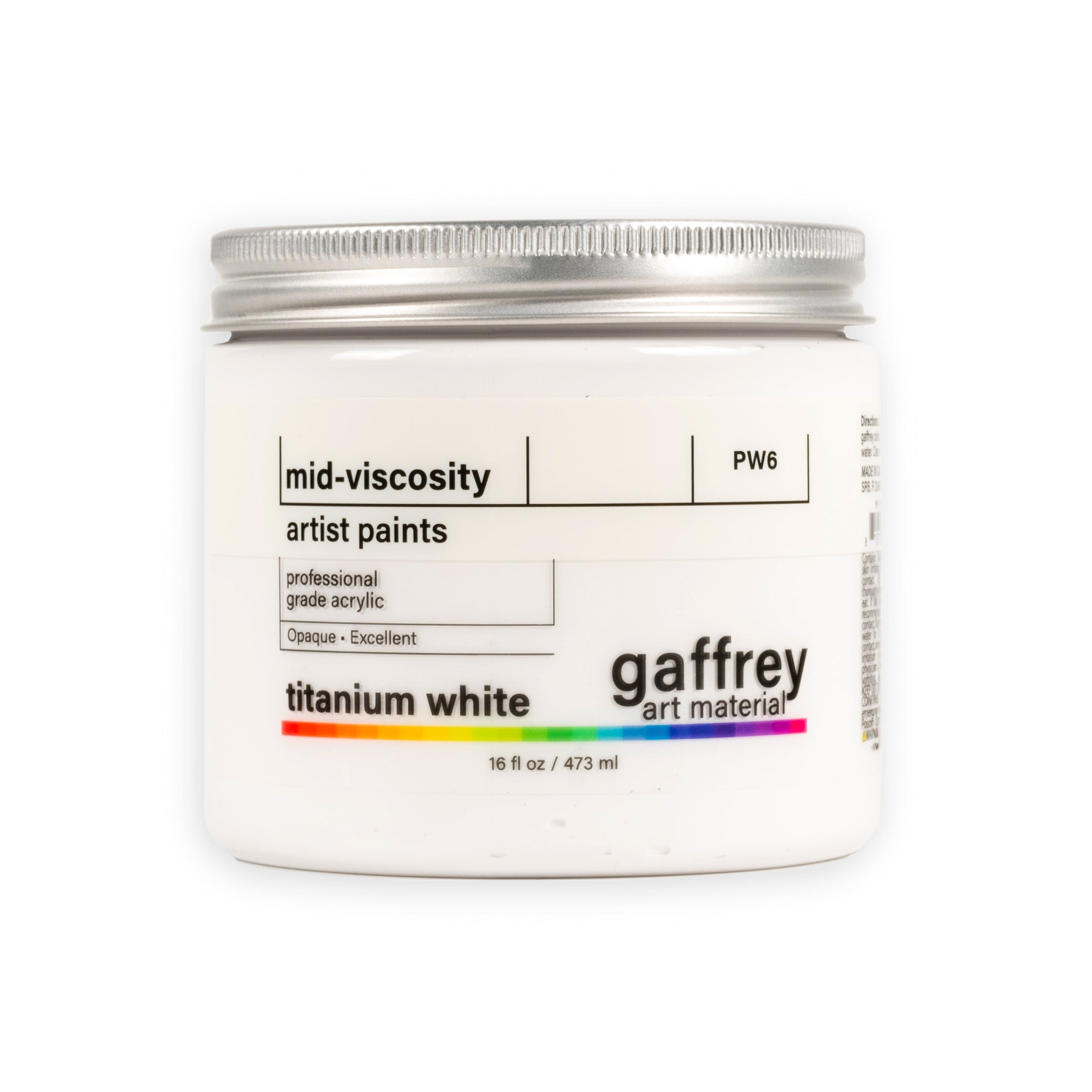 Titanium White Artist Acrylic Paint - Gaffrey Art Material