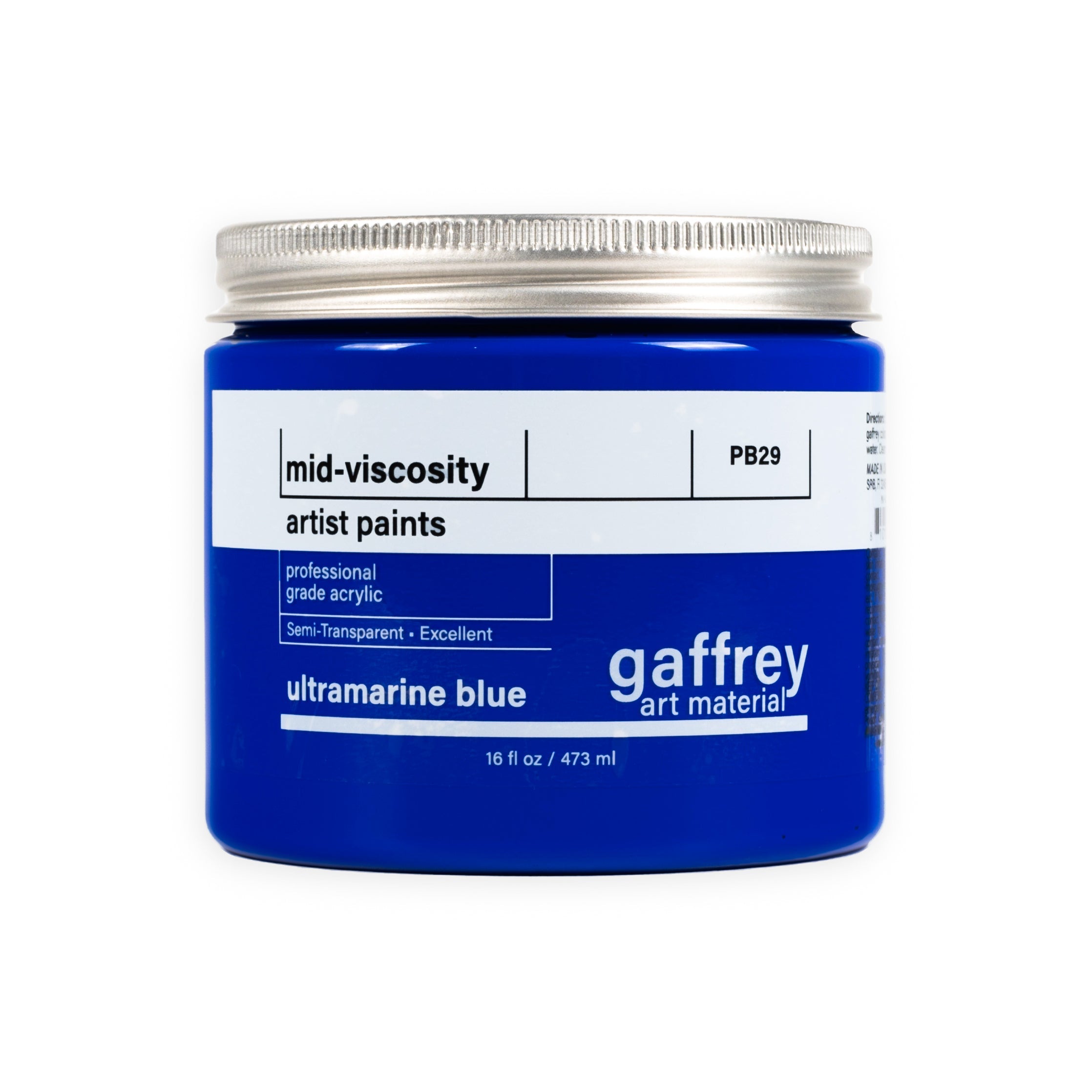 Ultramarine Blue Artist Acrylic Paint – Gaffrey Art Material