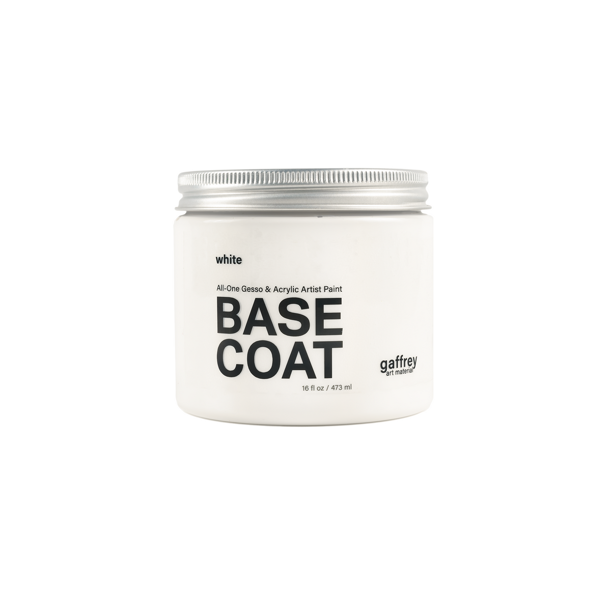 White Base CoatAcrylic Primer Artist Paint 16 oz Gaffrey Art Material