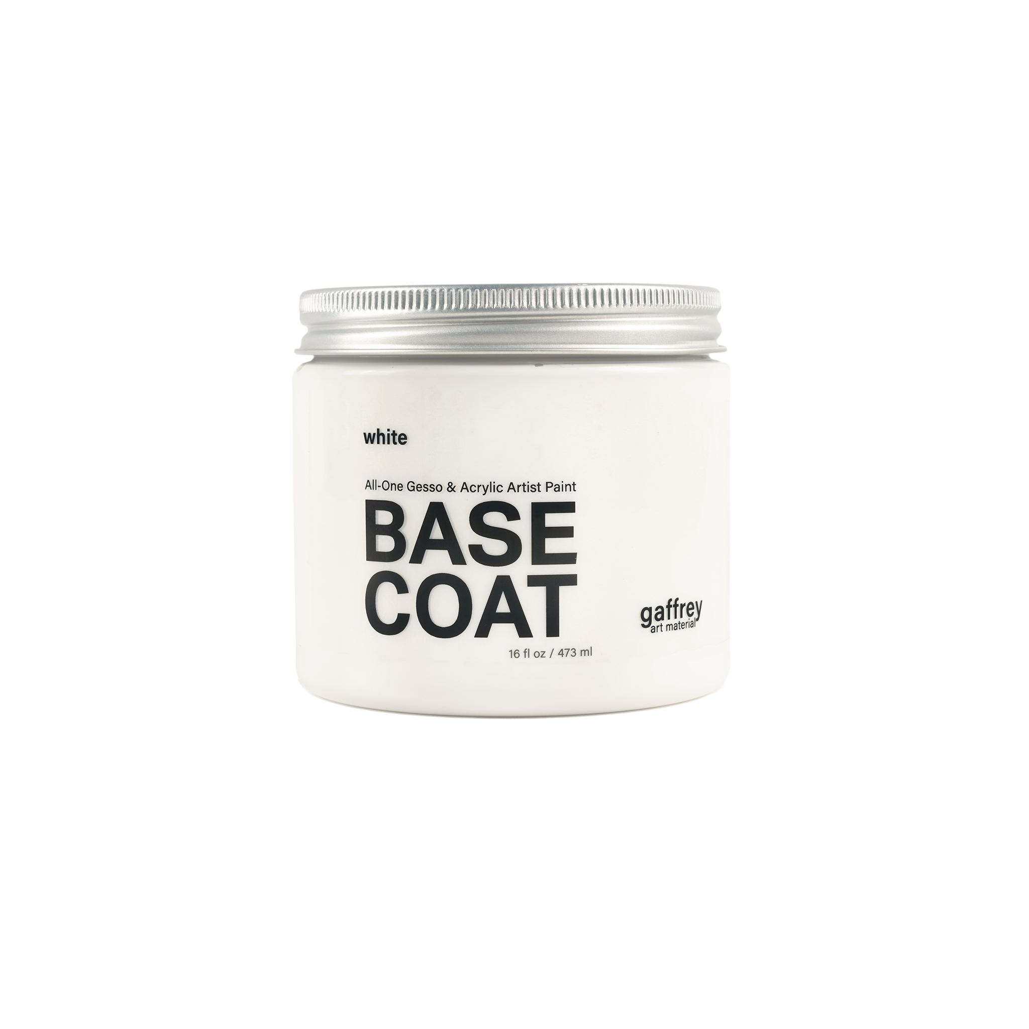 White Base Coat-Acrylic Primer Artist Paint 16 oz - Gaffrey Art Material