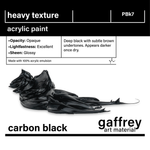 Carbon Black Heavy Body Texture Acrylic Paint - Gaffrey Art Material