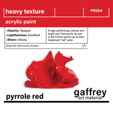 Pyrrole Red Heavy Body Texture Acrylic Paint - Gaffrey Art Material