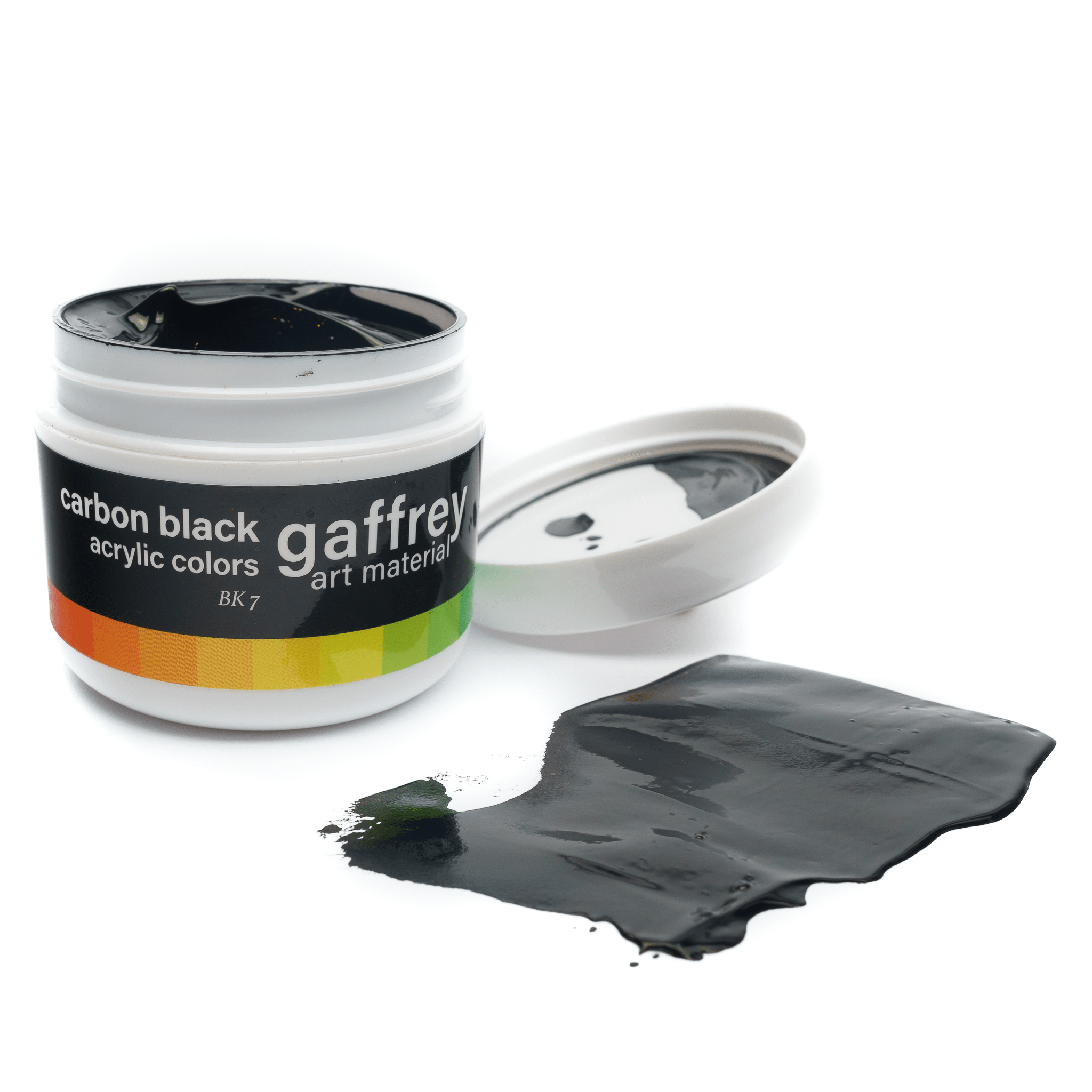 Carbon Black Mid-Viscosity Acrylic Paint - Gaffrey Art Material